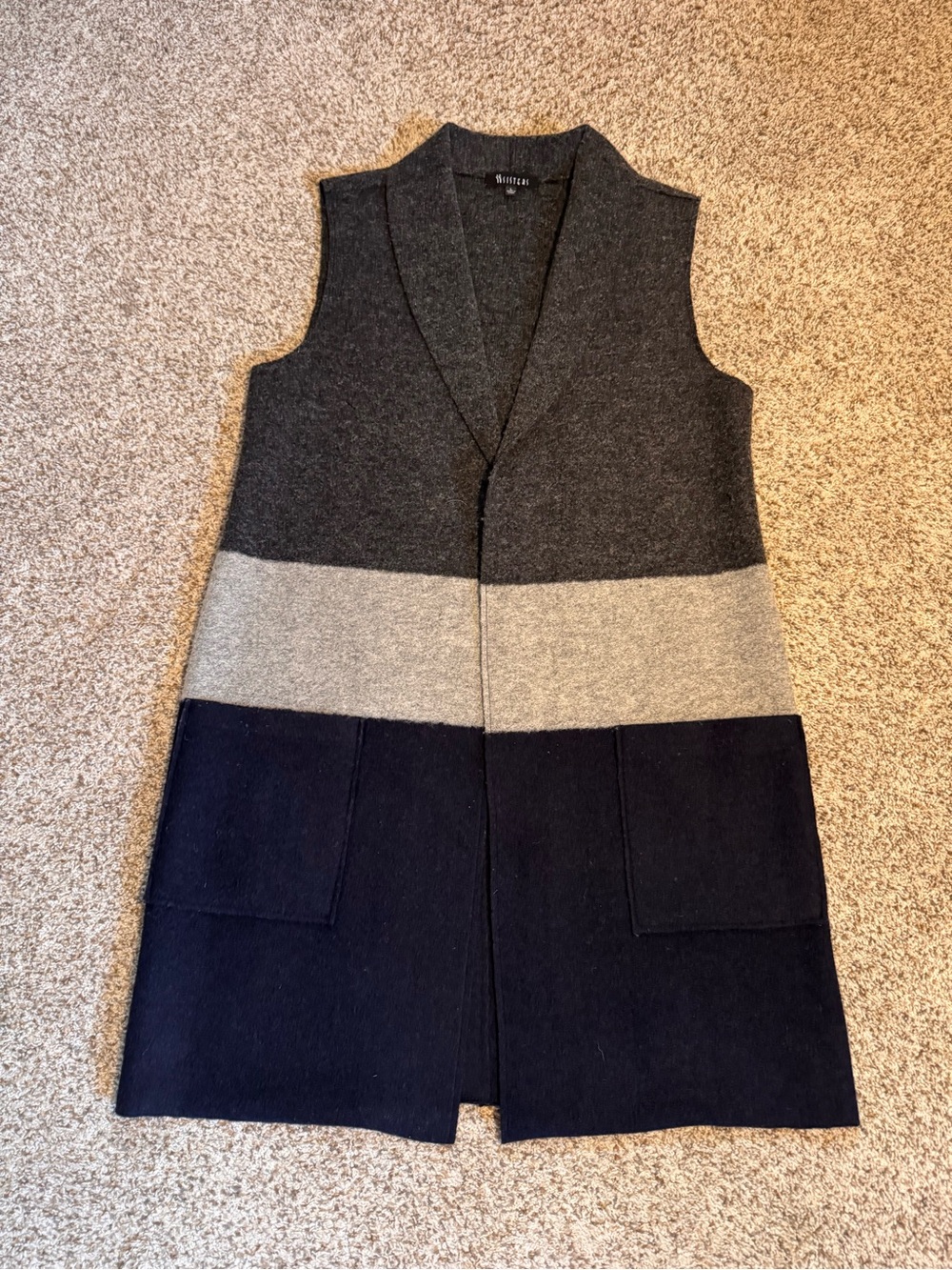 Sisters Colorblock Sleeveless Tunic Sweater Vest - L